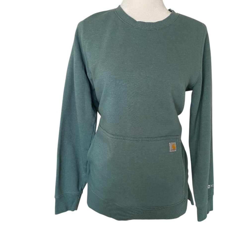 Carhartt Force Lightweight Sweatshirt Womens Relaxed Fit Size Small Green